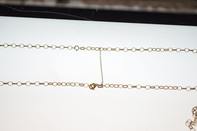Lot 45 - Two 9ct gold belcher-link chains