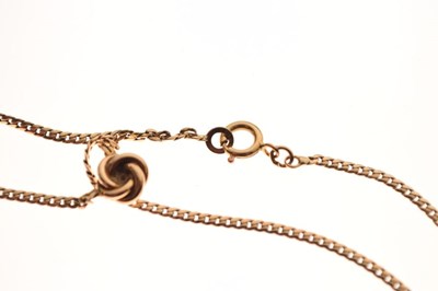 Lot 38 - 9ct gold necklace set small single-cut diamond