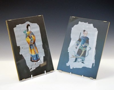 Lot 401 - Two Chinese rice paper paintings