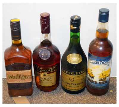 Lot 261 - Quantity of spirits to include Bootlegger Navy Rum, Malligan Irish spirit