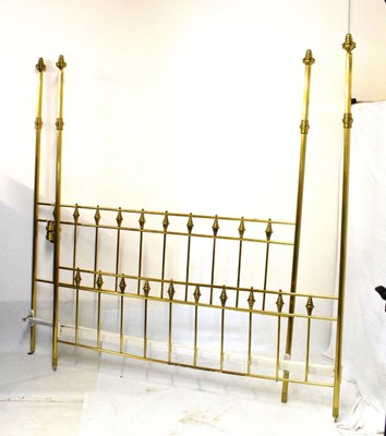 Lot 682 - Brass king size four poster bed