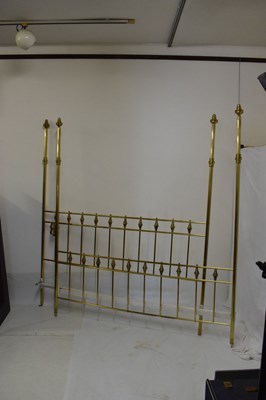 Lot 682 - Brass king size four poster bed