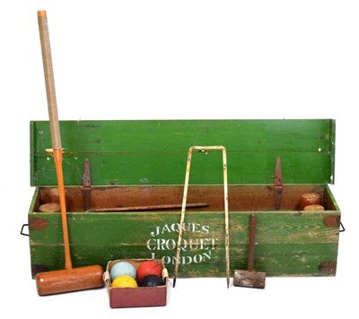 Lot 228 - Vintage croquet set