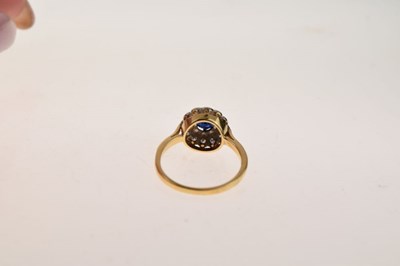 Lot 12 - Sapphire and diamond cluster ring