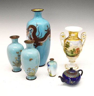 Lot 386 - Group of Chinese cloisonne vases, etc.