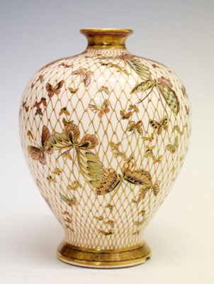 Lot 193 - Kinkozan - Japanese porcelain vase, butterflies