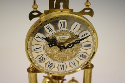 Lot 543 - Haller anniversary clock with dome and a similar anniversary clock