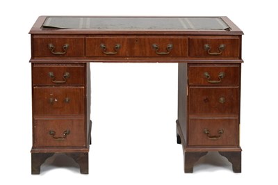 Lot 746 - Reproduction twin pedestal desk