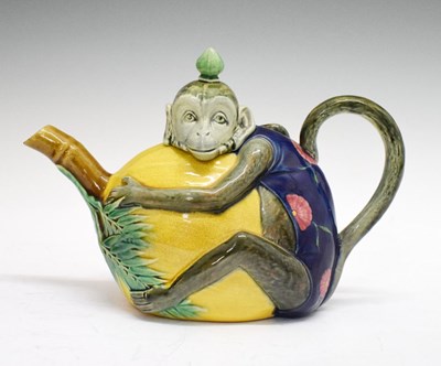 Lot 236 - Minton monkey teapot