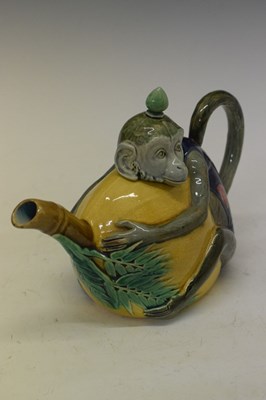 Lot 236 - Minton monkey teapot