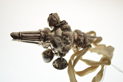 Lot 87 - Victorian silver teething rattle