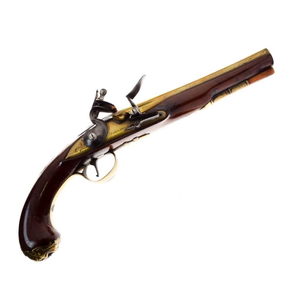 Lot 313 - Bristol made flintlock pistol by Joseph