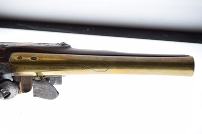 Lot 313 - Bristol made flintlock pistol by Joseph Callaway circa 1770
