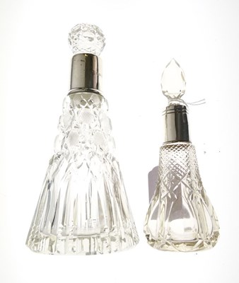 Lot 208 - Two silver mounted scent bottles