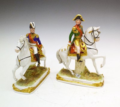 Lot 357 - Two Sitzendorf Napoleonic figures