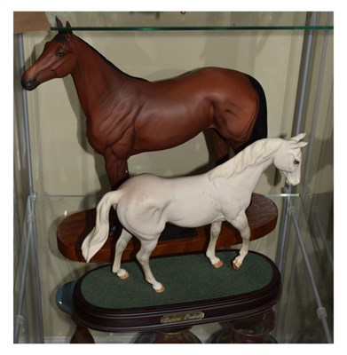 Lot 329 - Beswick Connoisseur Figure, Red Rum, together with a Beswick Desert Orchid