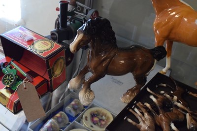 Lot 305 - Beswick figure of a Palomino horse, together with a quantity of other Beswick horse figures