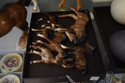Lot 305 - Beswick figure of a Palomino horse, together with a quantity of other Beswick horse figures