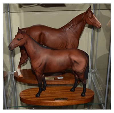 Lot 343 - Two Royal Doulton horse figures in matt finish