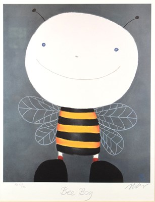 Lot 354 - Mackenzie Thorpe (b. 1956) - Limited edition print - 'Bee Boy'