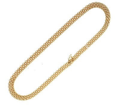 Lot 62 - 9ct gold fancy-link necklace/collar