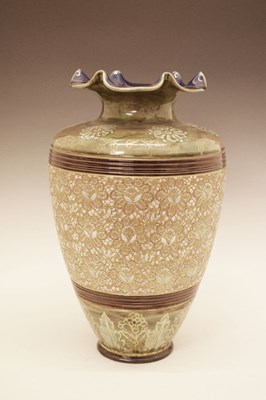 Lot 601 - Doulton Slater's patent large vase