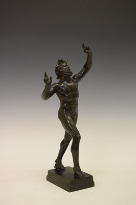 Lot 542 - Bronze dancing faun