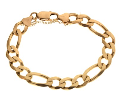 Lot 52 - 9ct gold heavy curb-link bracelet