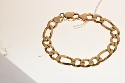 Lot 52 - 9ct gold heavy curb-link bracelet