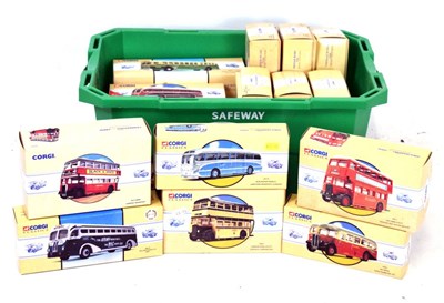 Lot 413 - Corgi Classics - Twenty boxed diecast model buses