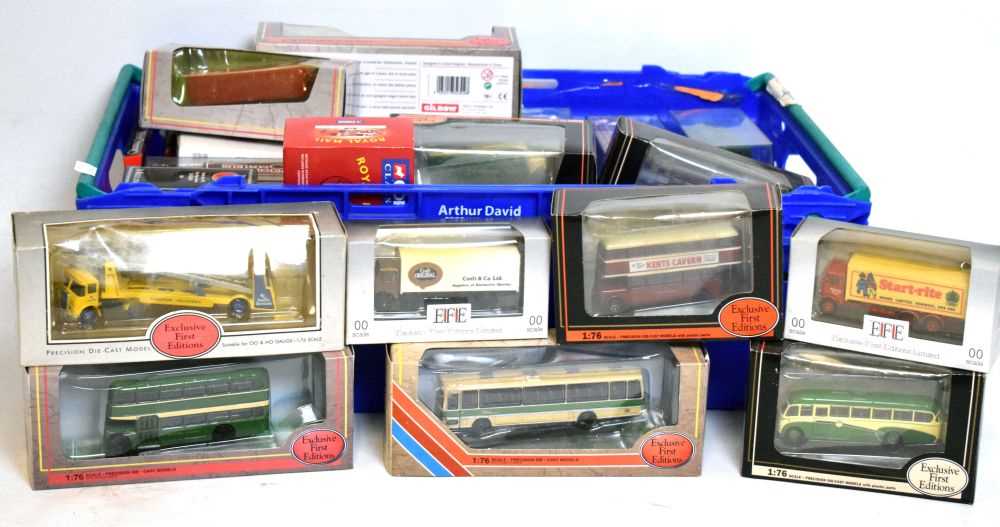 Lot 424 - Quantity of diecast model buses/ trucks to include EFE and Corgi