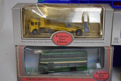 Lot 424 - Quantity of diecast model buses/ trucks to include EFE and Corgi