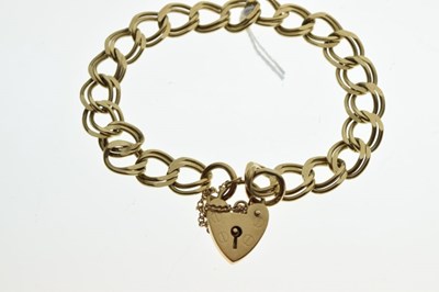Lot 45 - Double curb-link charm bracelet