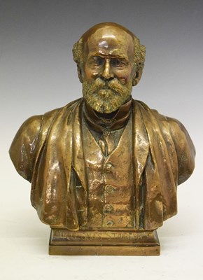 Lot 129 - John Adams-Acton (1830-1910) - Bronze bust of Sir Thomas Storey (1825-1898)