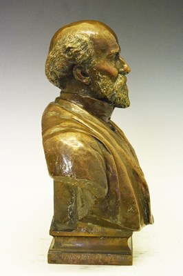 Lot 256 - John Adams-Acton (1830-1910) - Bronze bust of Sir Thomas Storey (1825-1898)