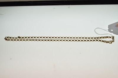 Lot 55 - 9ct gold belcher-link necklace