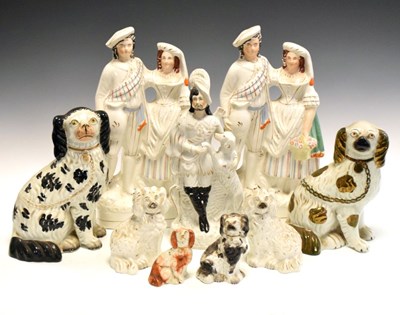 Lot 308 - Collection of Staffordshire spaniels