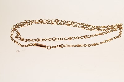 Lot 63 - Quantity of 9ct gold and yellow metal chains