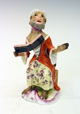 Lot 350 - Meissen Marcolini period Monkey Orchestra singer