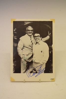 Lot 170 - Autographs - The Two Ronnies multi-signed black & white publicity photograph