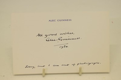 Lot 163 - Autographs/Star Wars Interest - Alec Guinness signed personal headed card