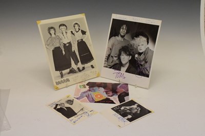 Lot 165 - Music Interest - Collection of autographs and signed publicity photographs from the mid 1980's