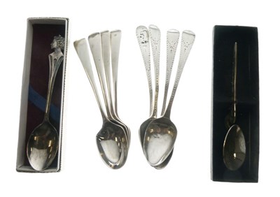 Lot 145 - Nine silver teaspoons