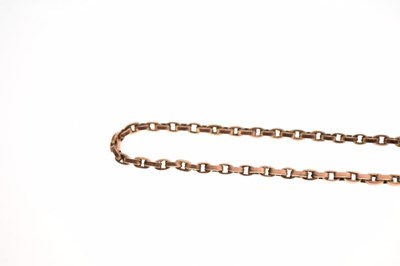 Lot 44 - Yellow metal belcher-link chain, 9.5g approx