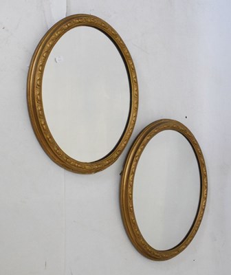 Lot 669 - Pair of gilt-framed wall mirrors