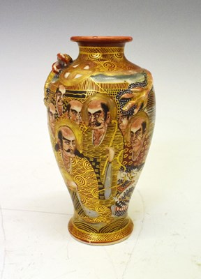 Lot 374 - Japanese Satsuma vase decorated with Immortals