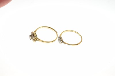 Lot 15 - Two 18ct gold dress rings