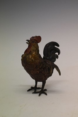Lot 118 - Austrian cold-painted bronze cockerel
