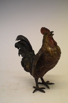 Lot 118 - Austrian cold-painted bronze cockerel