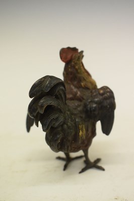 Lot 118 - Austrian cold-painted bronze cockerel